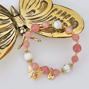 Madagascar Rose Quartz & Howlite Bracelet