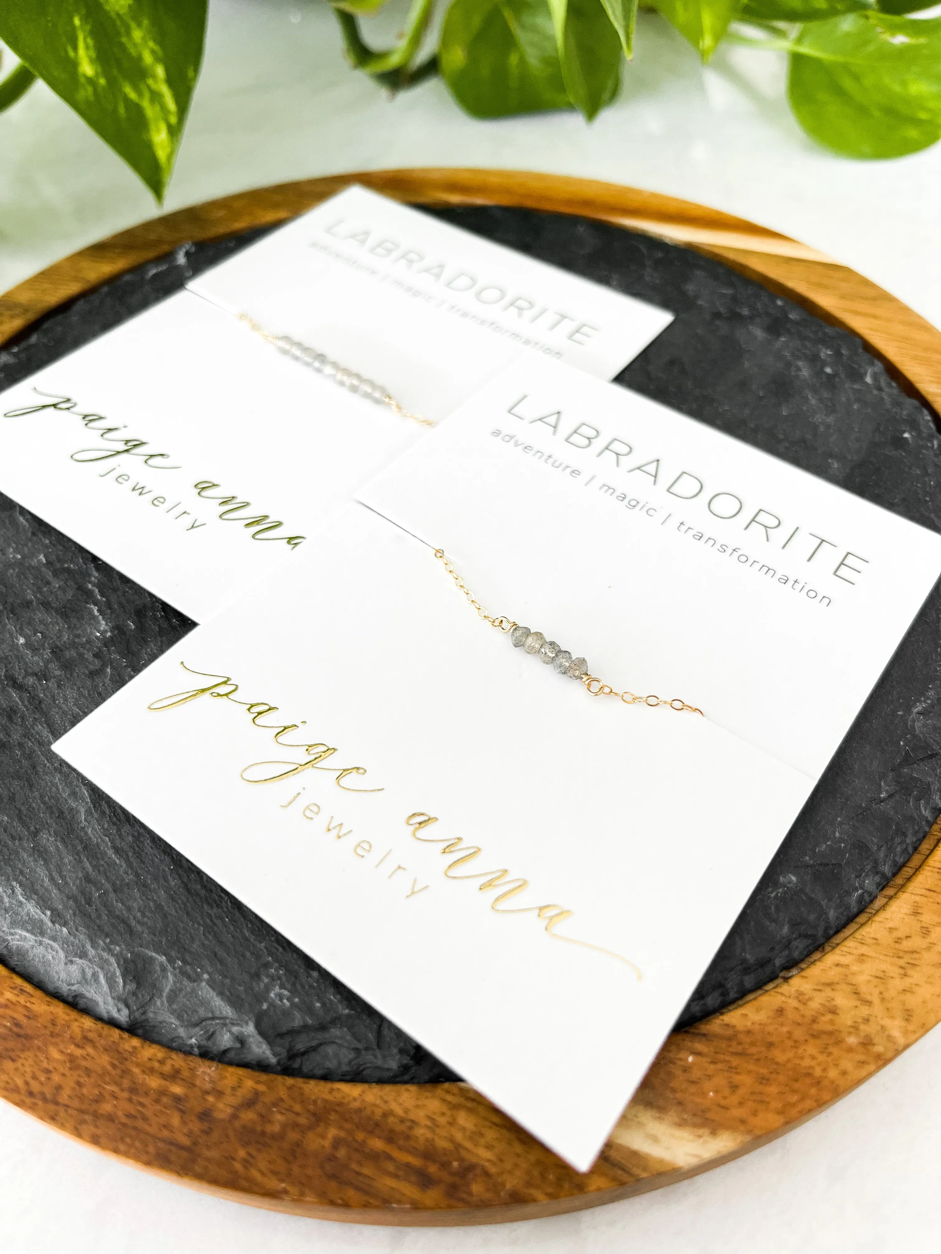 Mama   Mini Natural Gemstone Bar Bracelets
