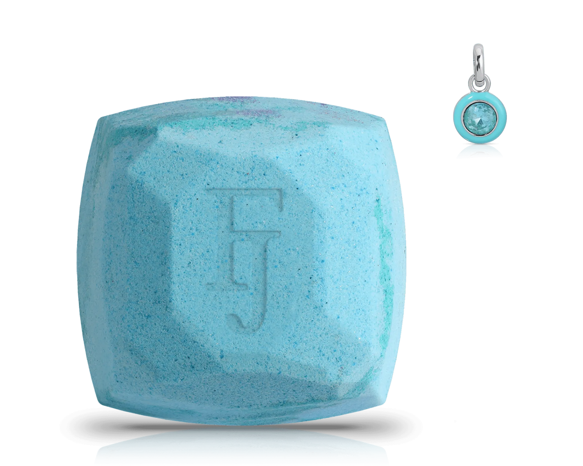 March Aquamarine Birthstone Charm - Bath Bomb