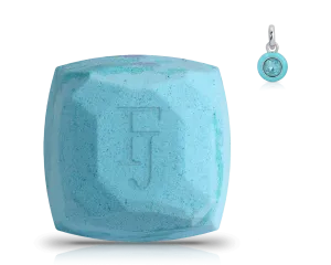 March Aquamarine Birthstone Charm - Bath Bomb