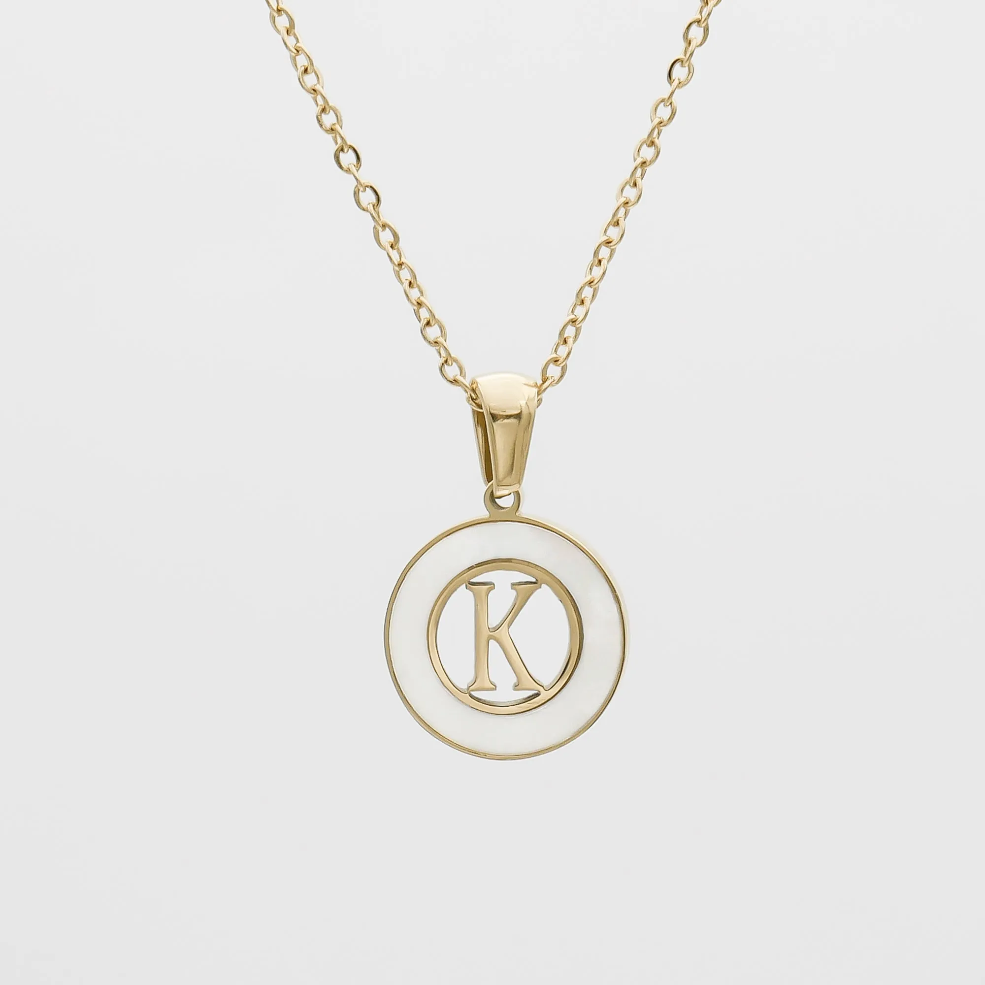 Mia Opal Initial Necklace