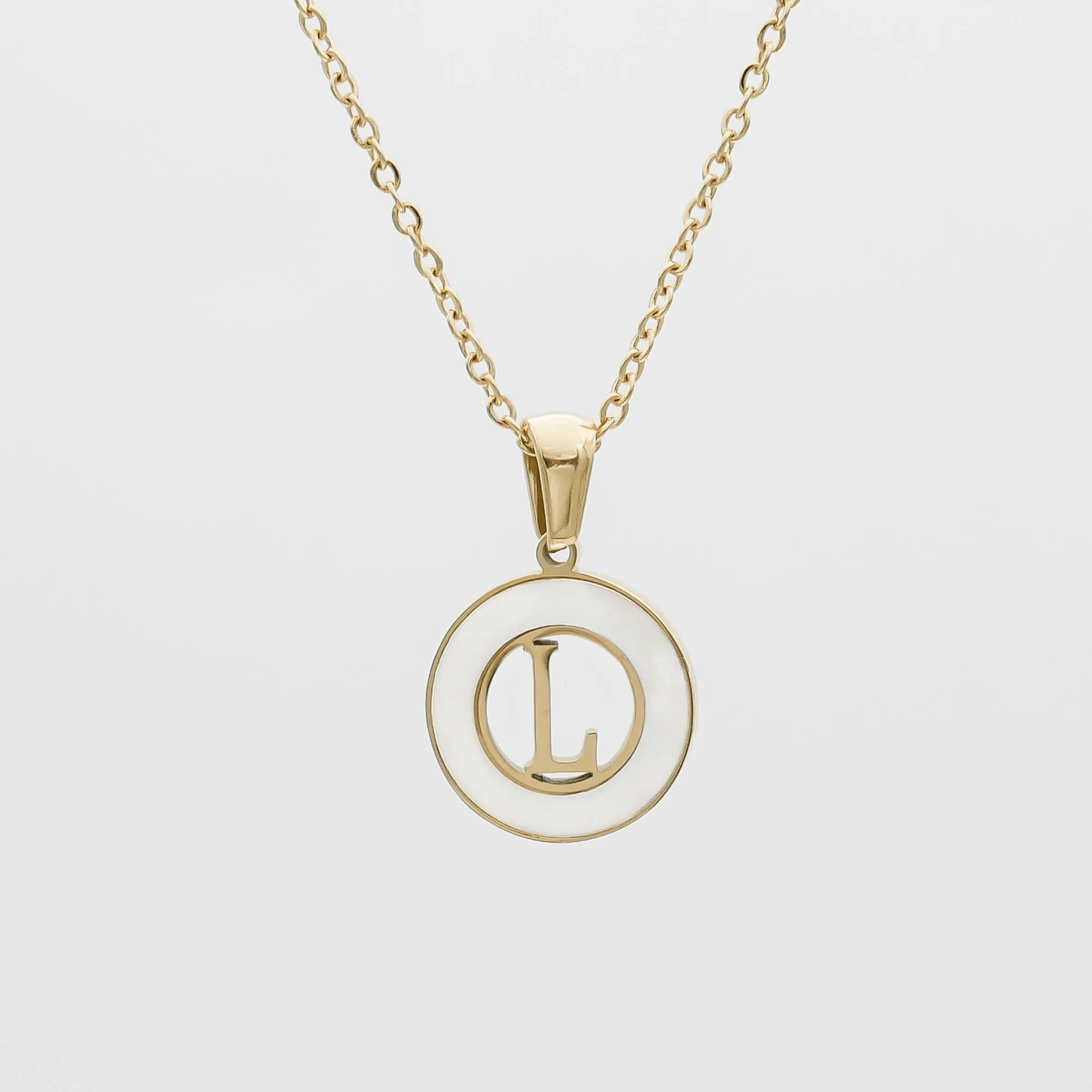 Mia Opal Initial Necklace