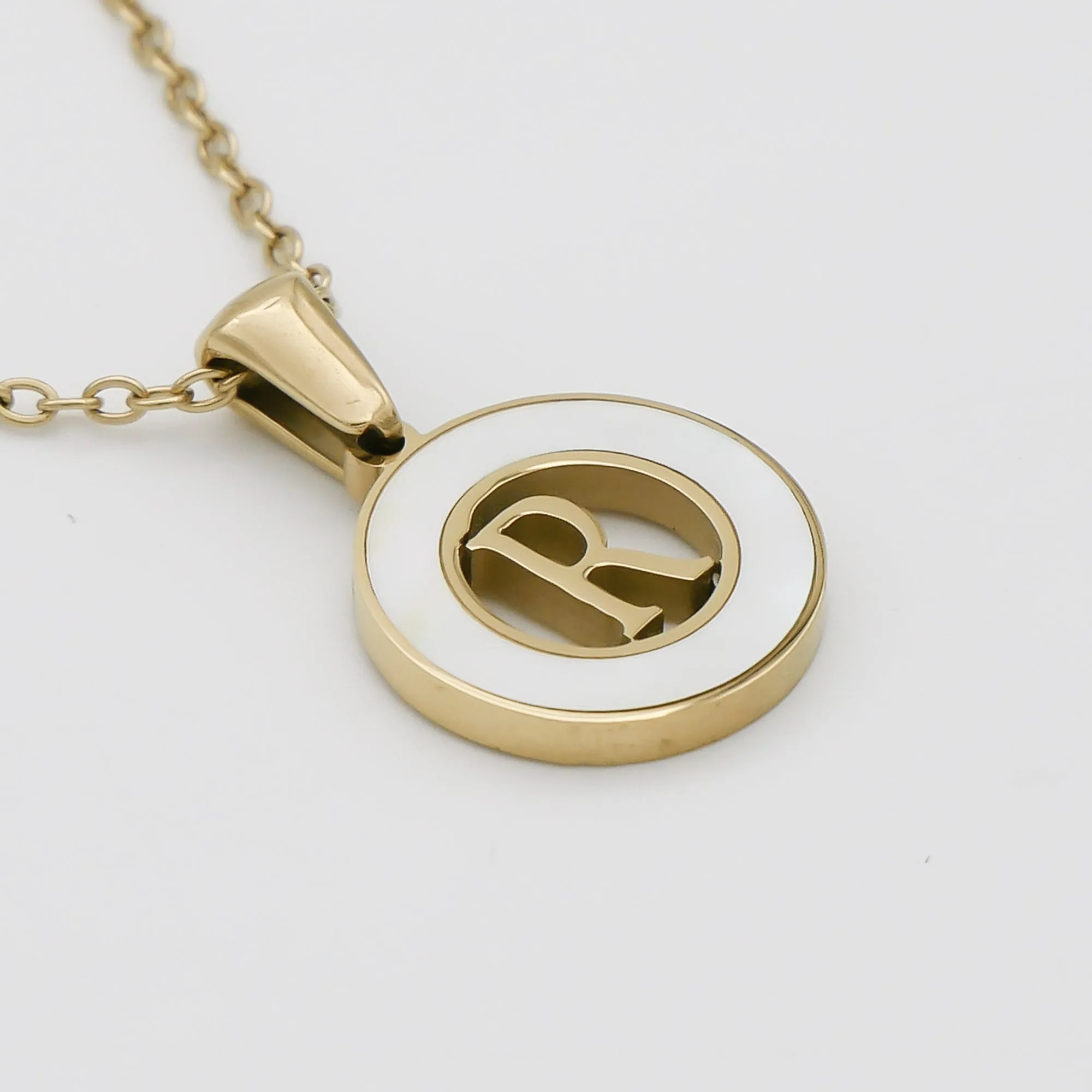 Mia Opal Initial Necklace