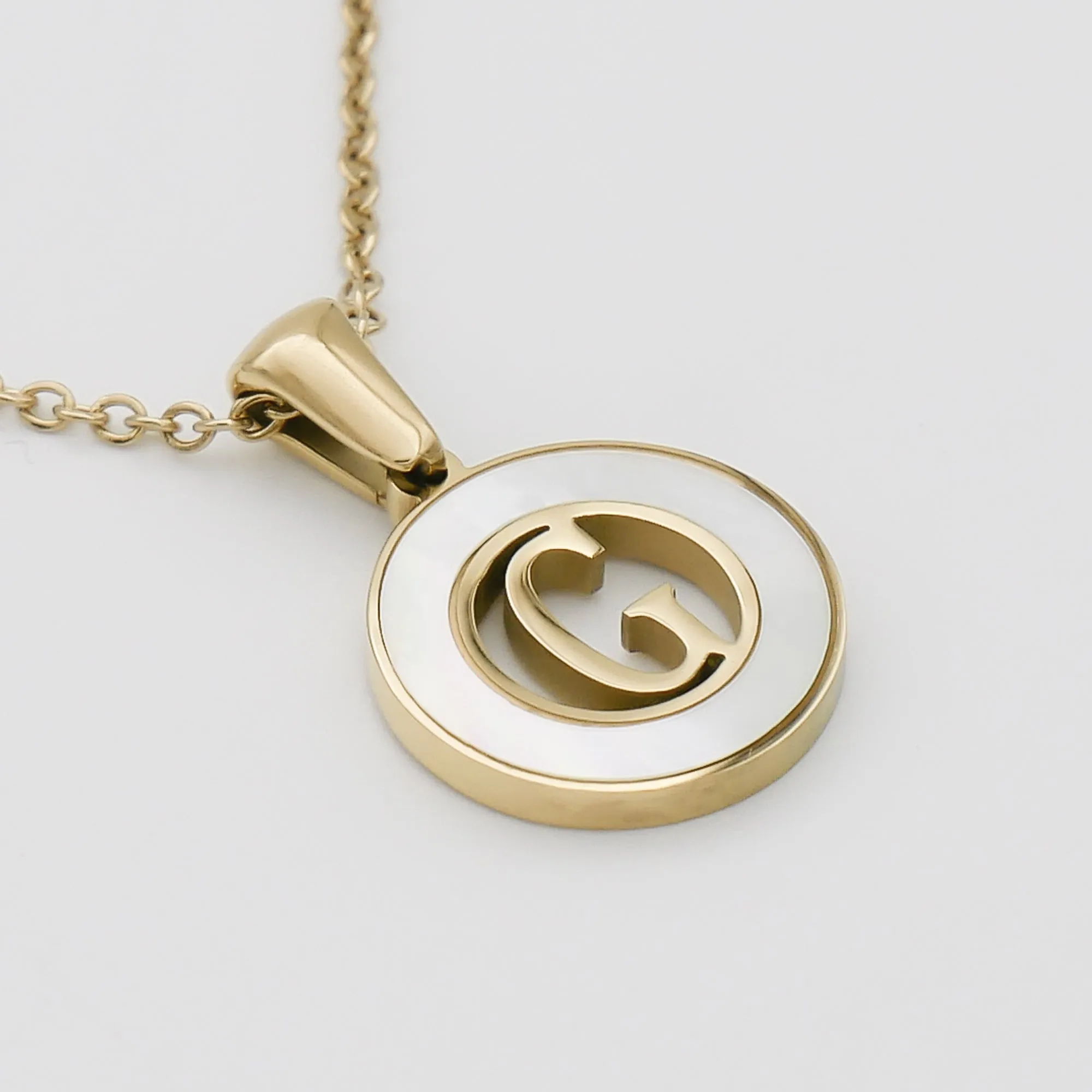 Mia Opal Initial Necklace