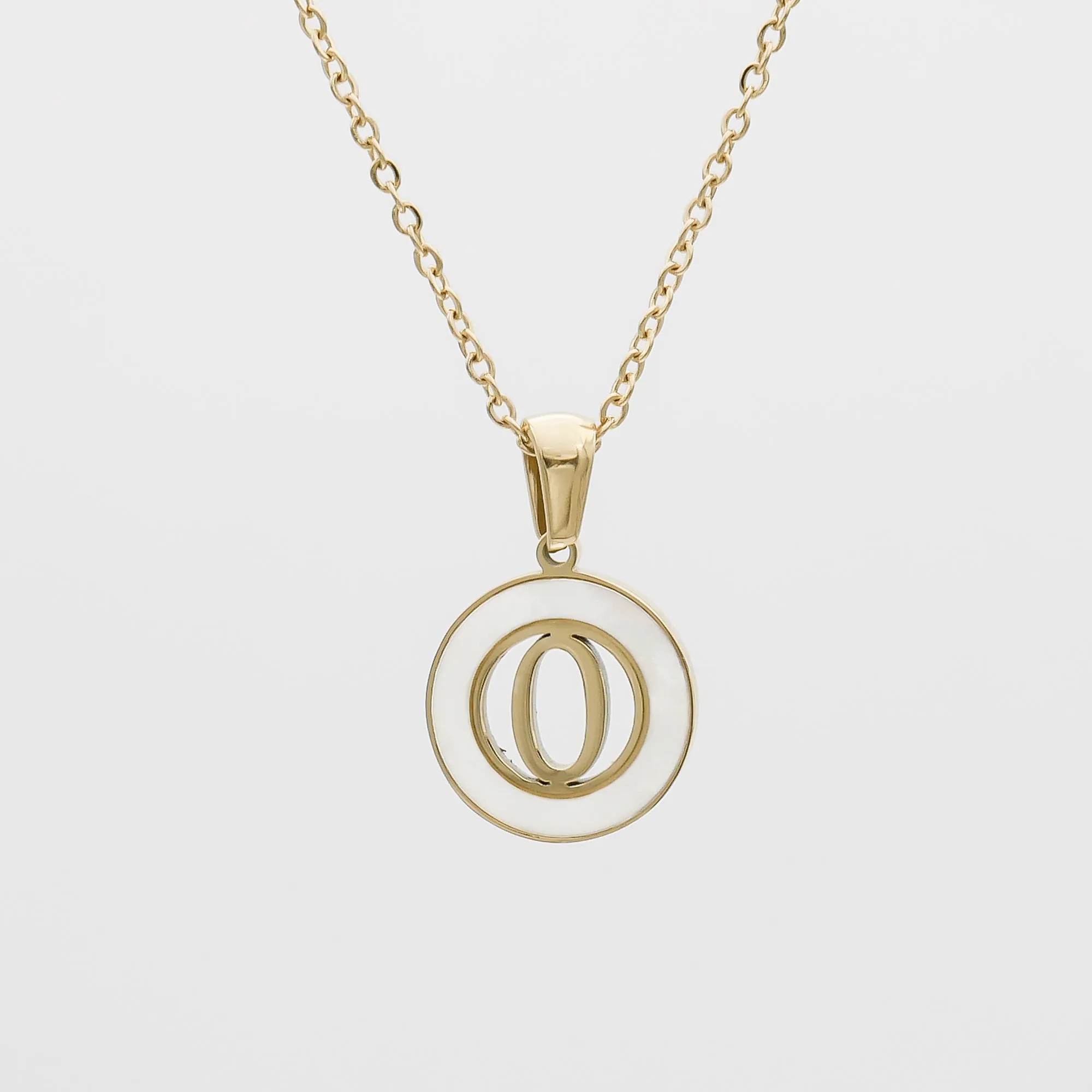 Mia Opal Initial Necklace