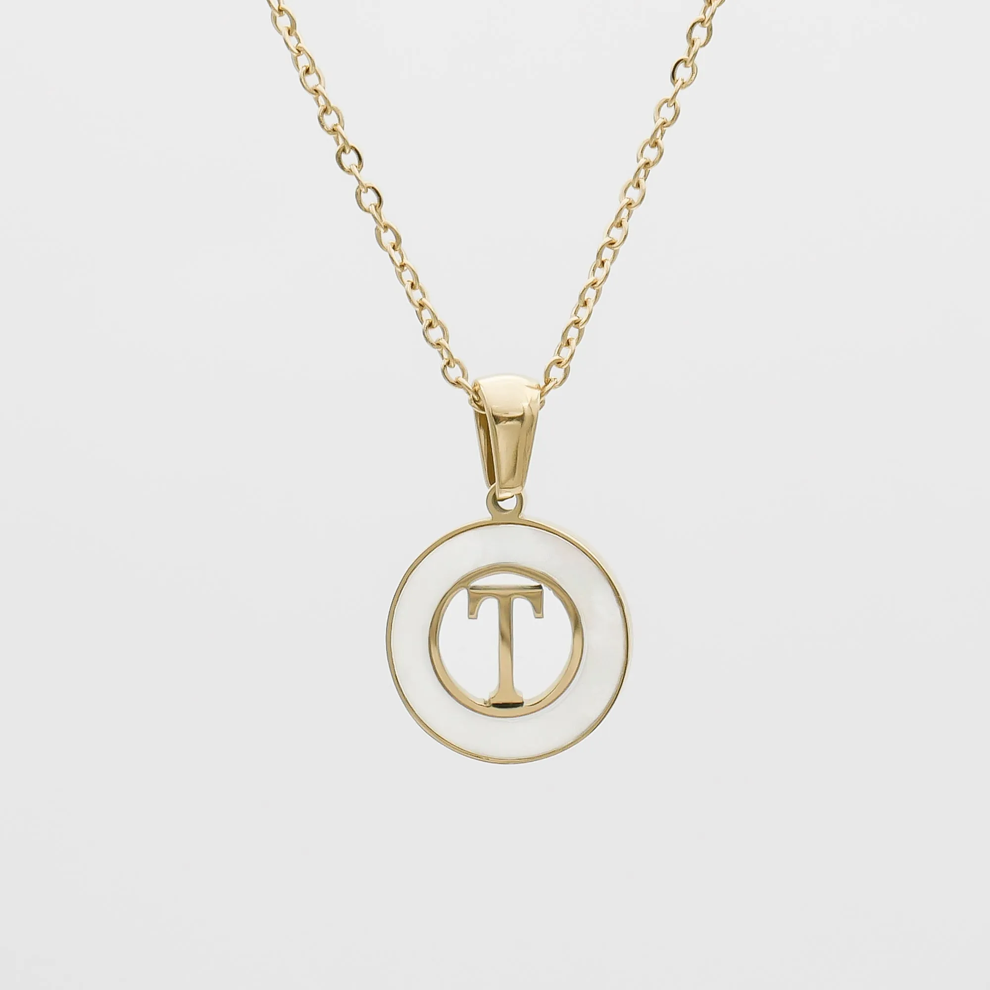 Mia Opal Initial Necklace