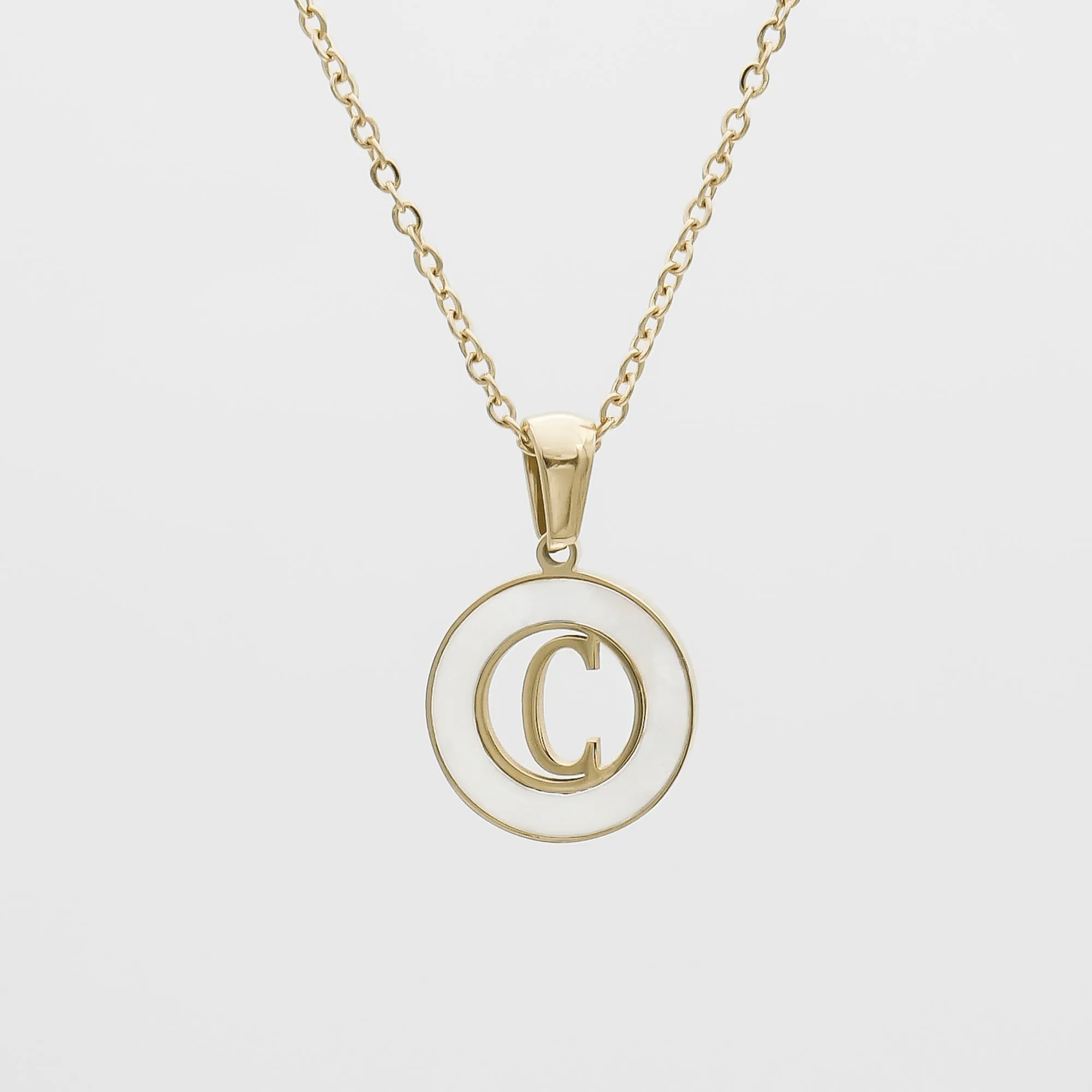 Mia Opal Initial Necklace