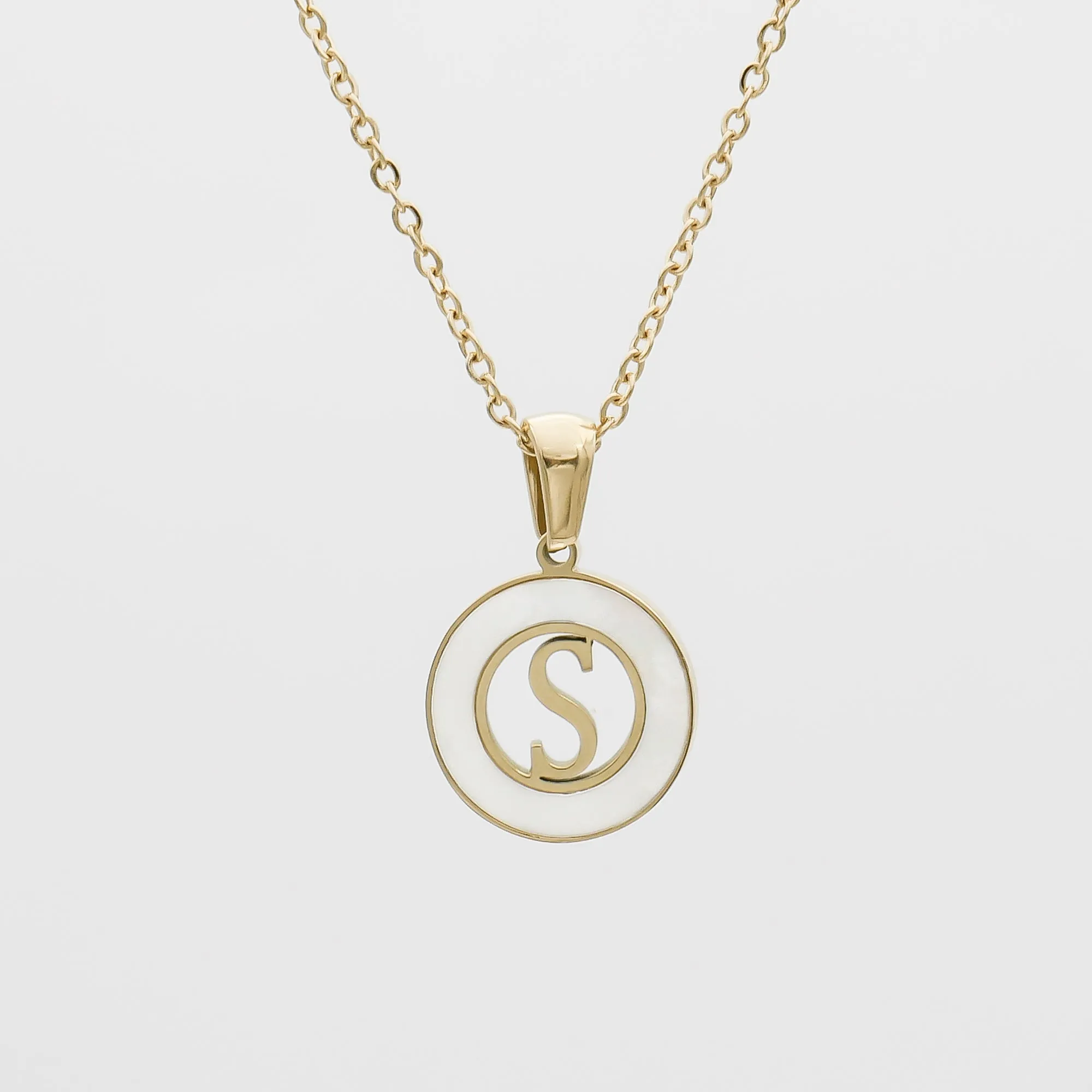 Mia Opal Initial Necklace
