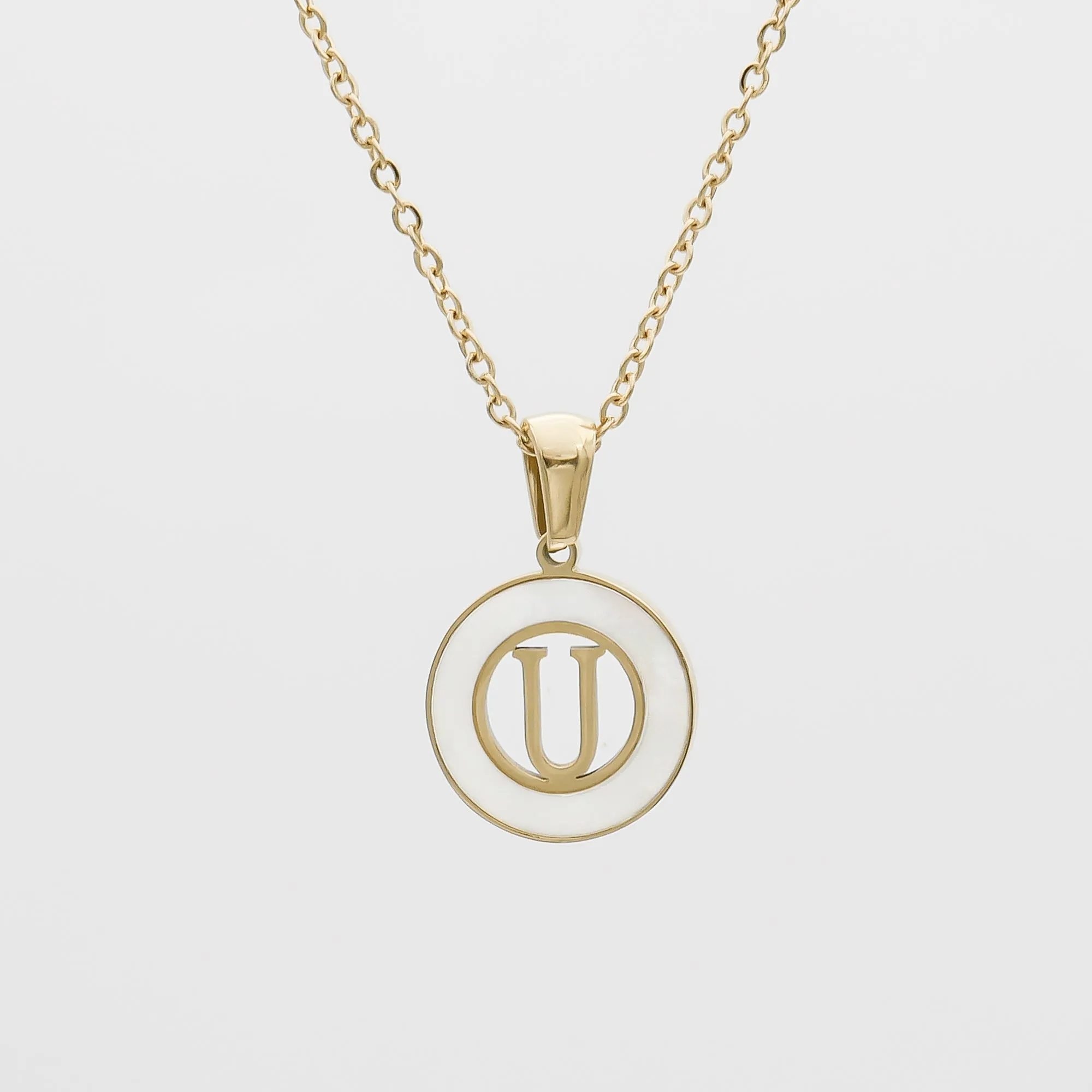 Mia Opal Initial Necklace