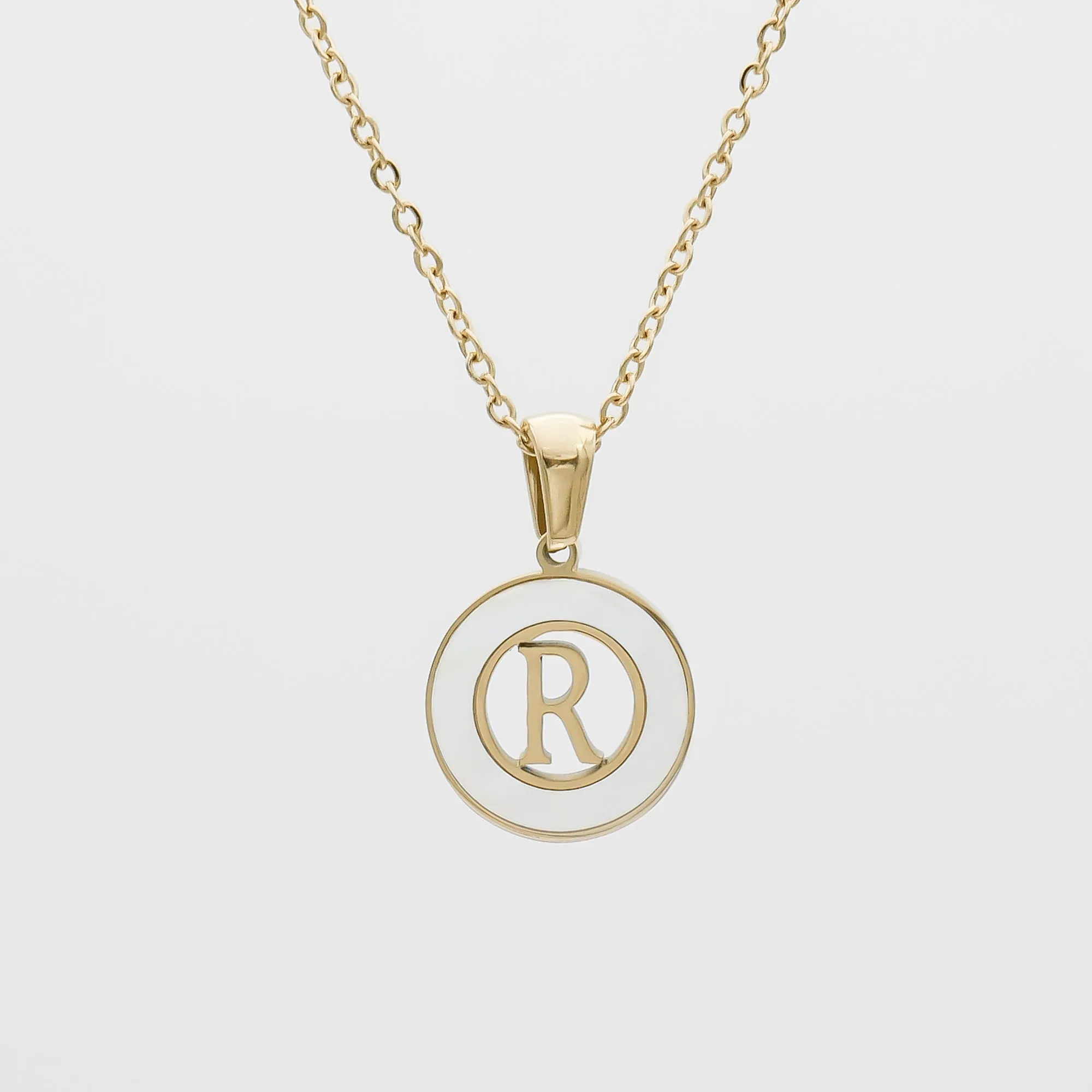 Mia Opal Initial Necklace