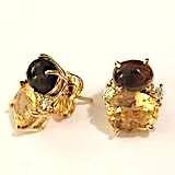 Mini GUM DROP™ Iolite Blue Topaz Diamond Earrings