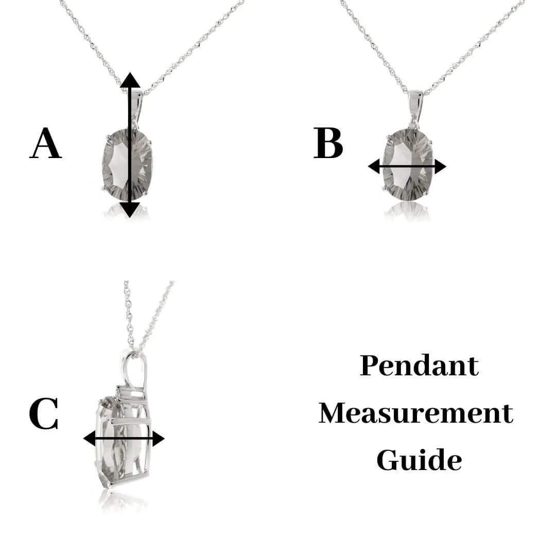 Mixed Gemstone Checkerboard & Diamond Pendant