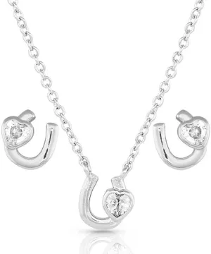 Montana Silversmiths Western Lifestyle Jewelry Set (Lucky in Love)