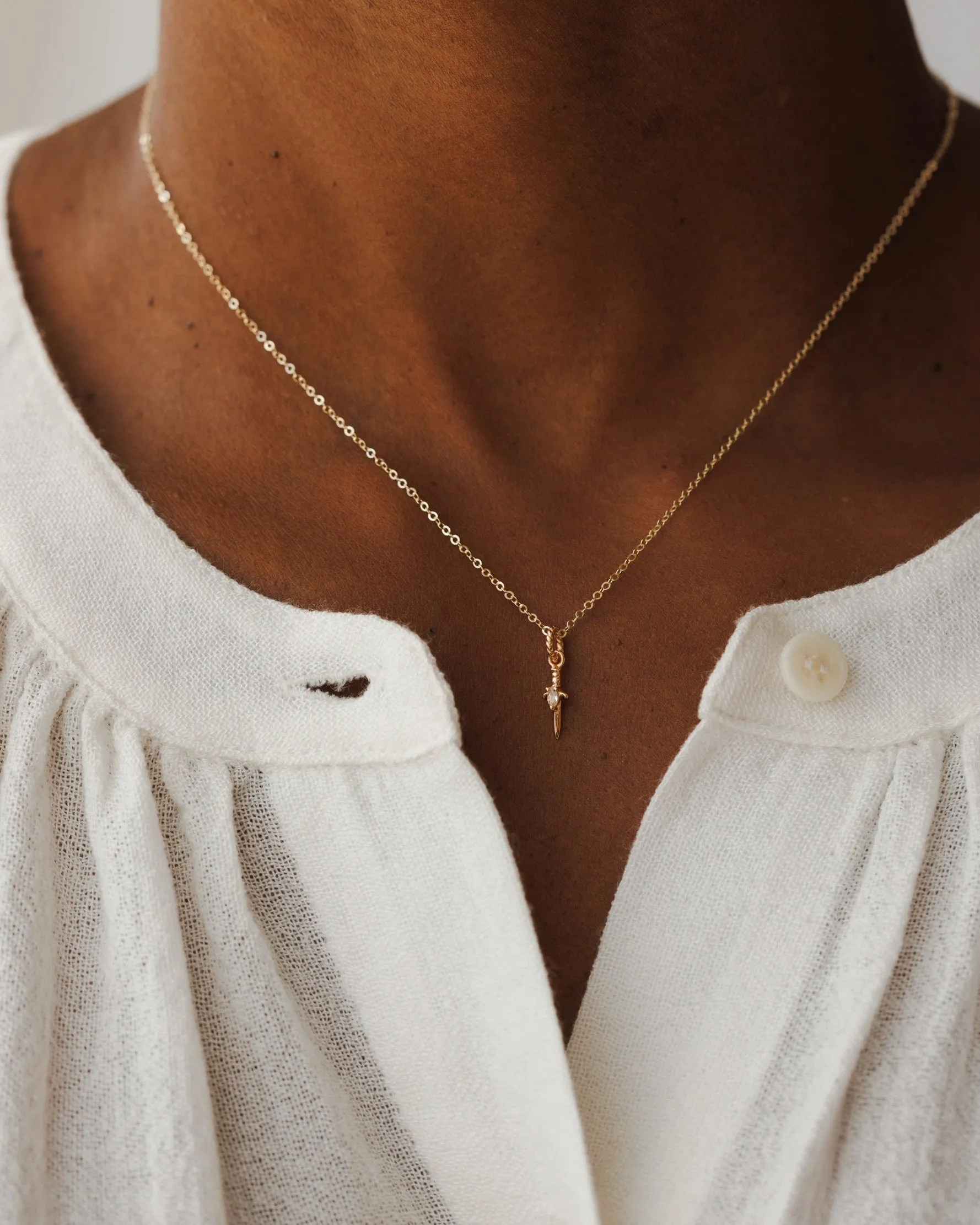 Moonstone Dagger Charm