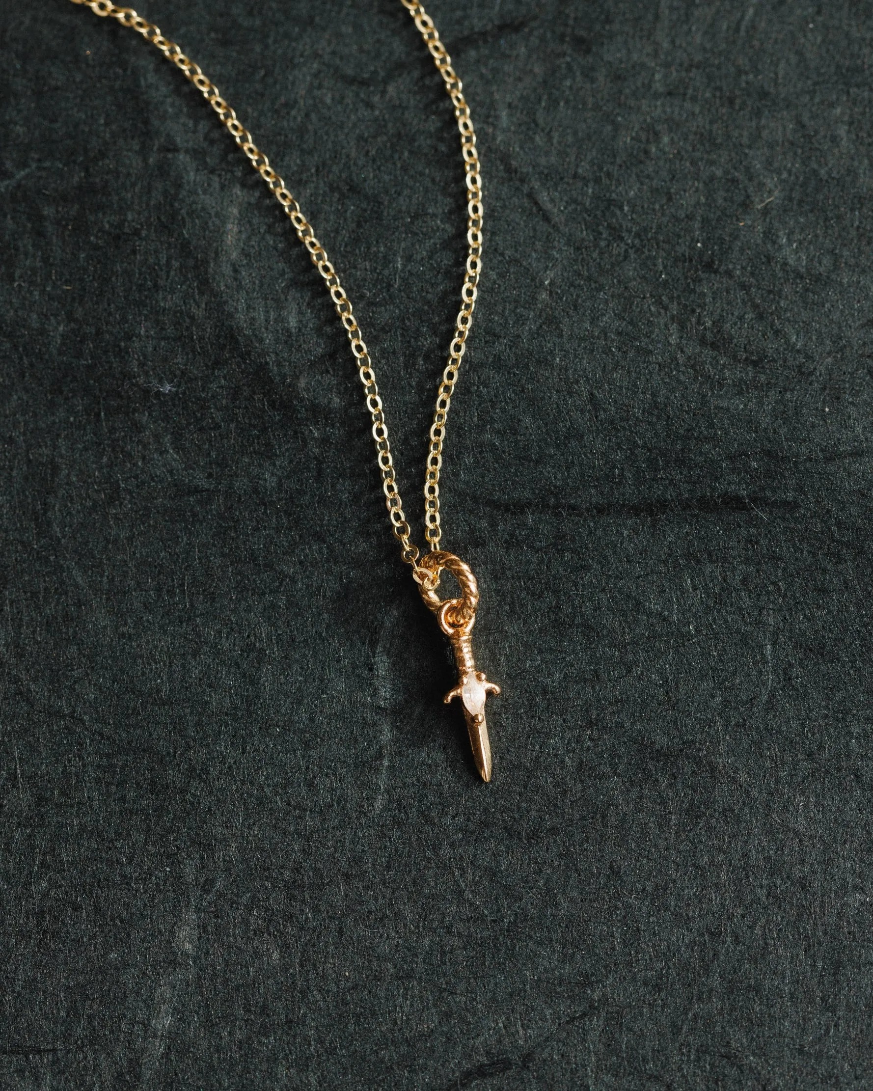 Moonstone Dagger Charm