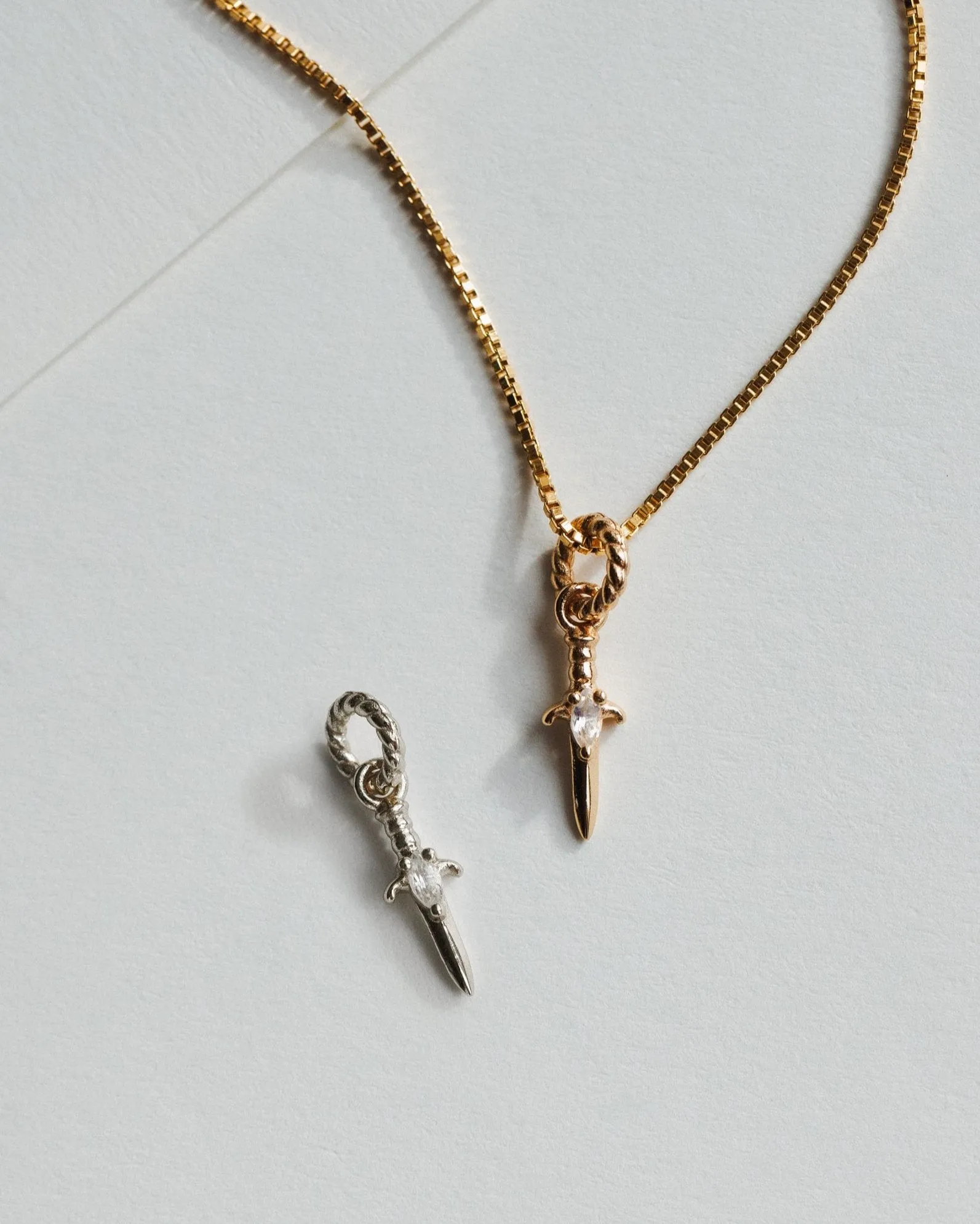 Moonstone Dagger Charm