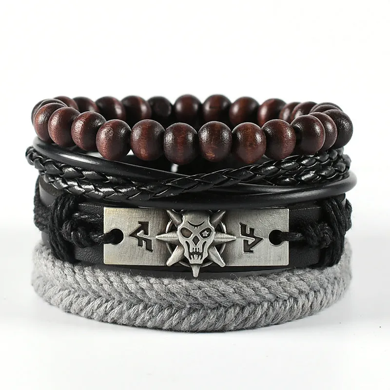 Multi-layer Suit Men's Leather Braided Bracelet