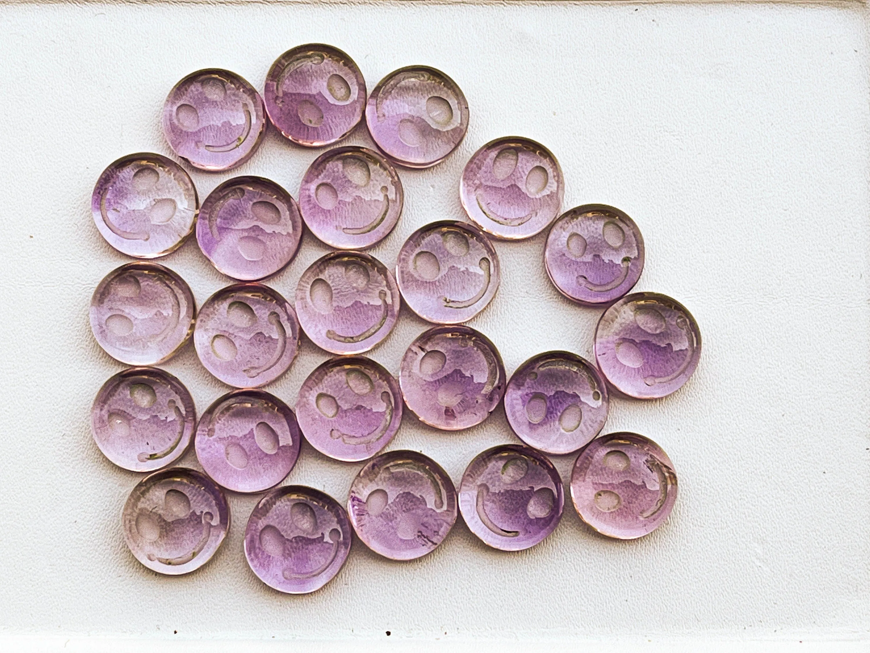 Natural Gemstones Carved Smiley loose stones