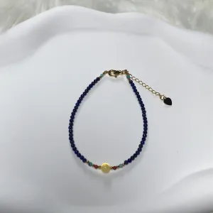 Natural small beads lapis lazuli bracelet