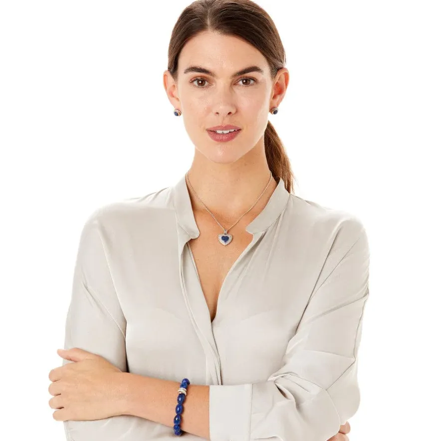 Neptune's Rings Kiwi Lapis Stretch Bracelet