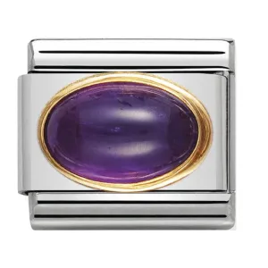 NOMINATION Link Gold and Amethyst Oval
