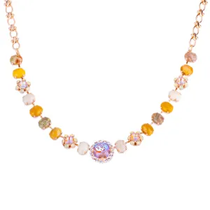 Oval Necklace with Cushion Cluster in "Butter Pecan" *Preorder*