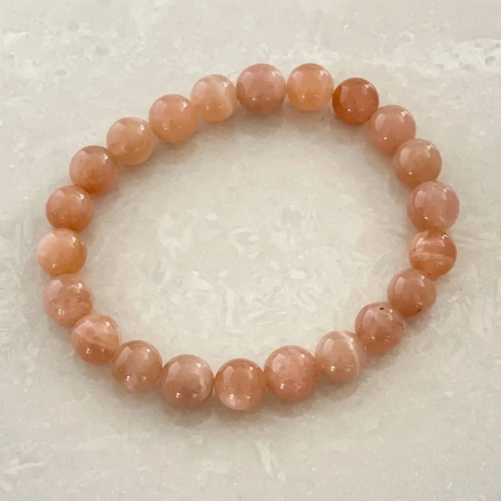 Peach Moonstone Bracelet