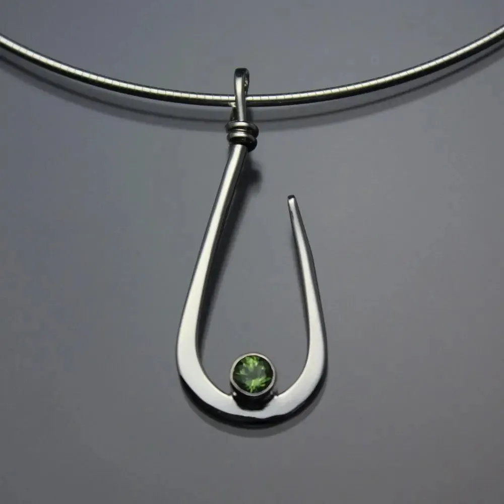 Peridot Pendant Necklace PEN030PR Sterling Silver or 14K Gold by John Tzelepis Jewelry