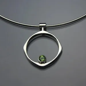 Peridot Pendant Necklace PEN070PR Sterling Silver by John Tzelepis Jewelry