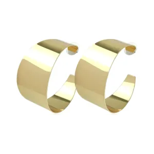 Pre Order:  Wide Hoop Metal Earrings