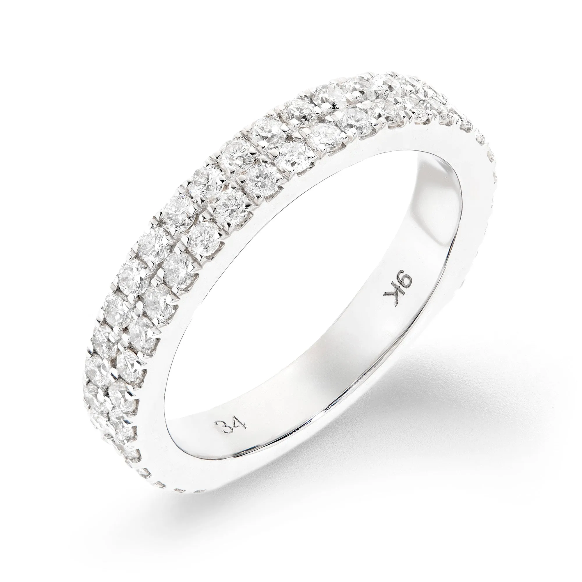 Princess Double Row Diamond Band