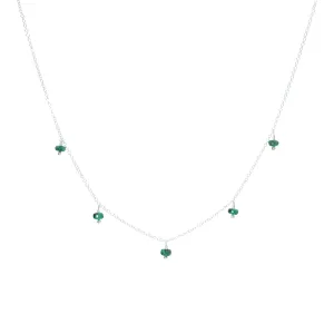 Rondelle Gemstone Multidrop Necklace