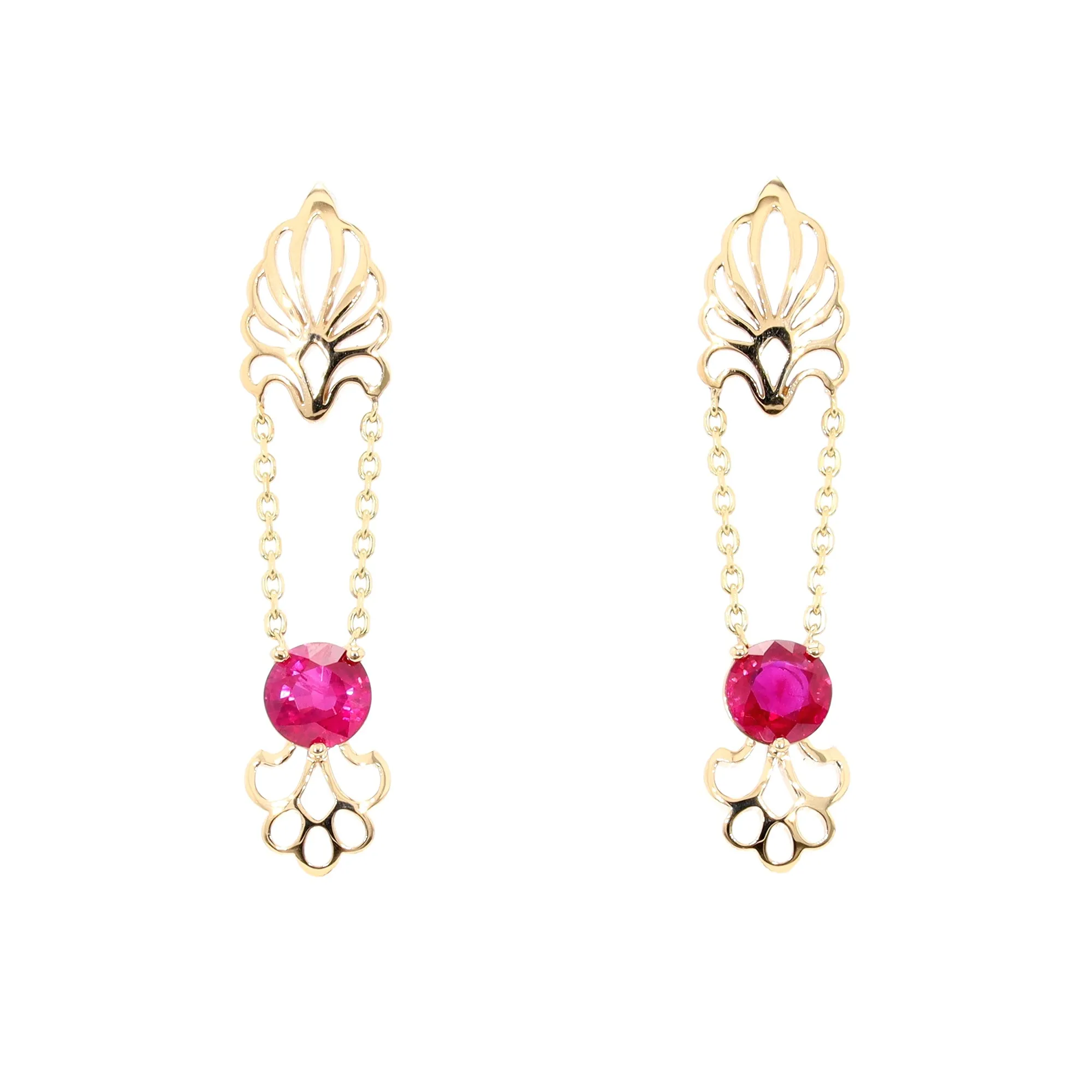 Ruby Dangle Earrings