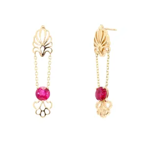 Ruby Dangle Earrings