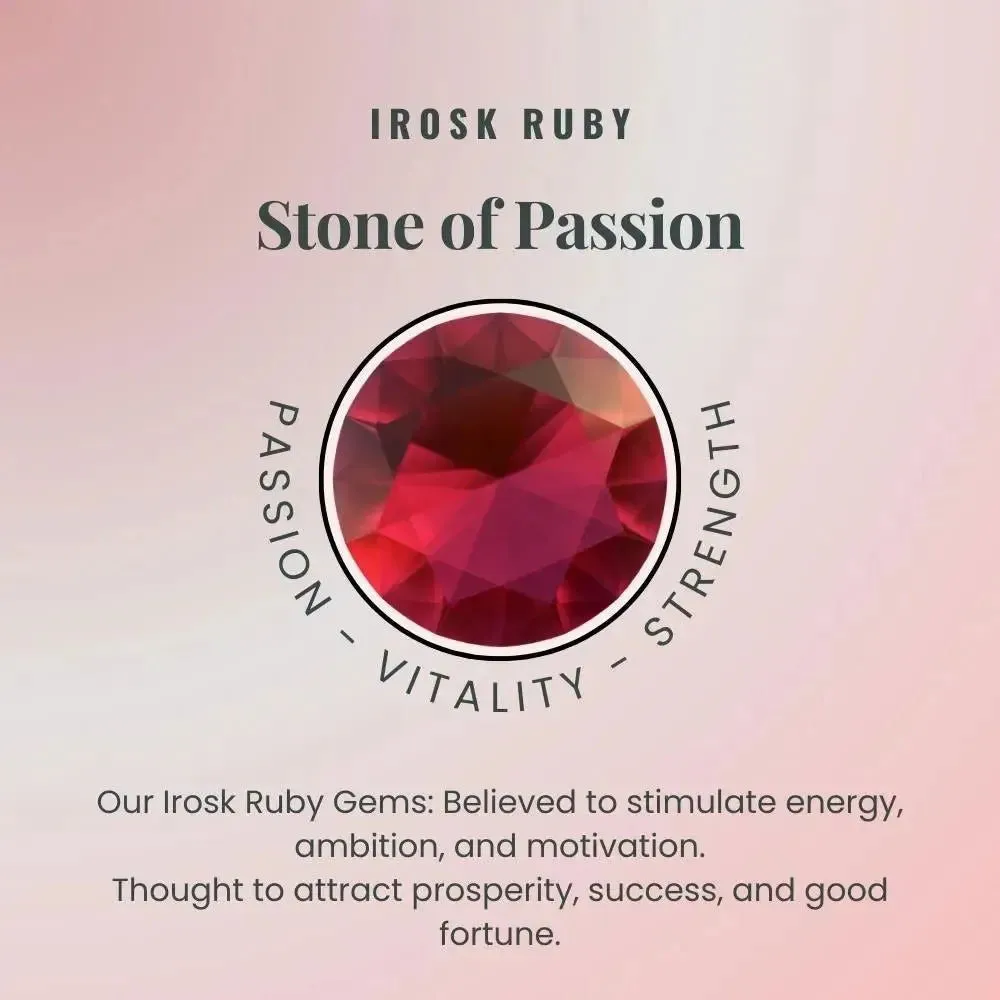 Ruby Tiny Stud Earrings in Sterling Silver