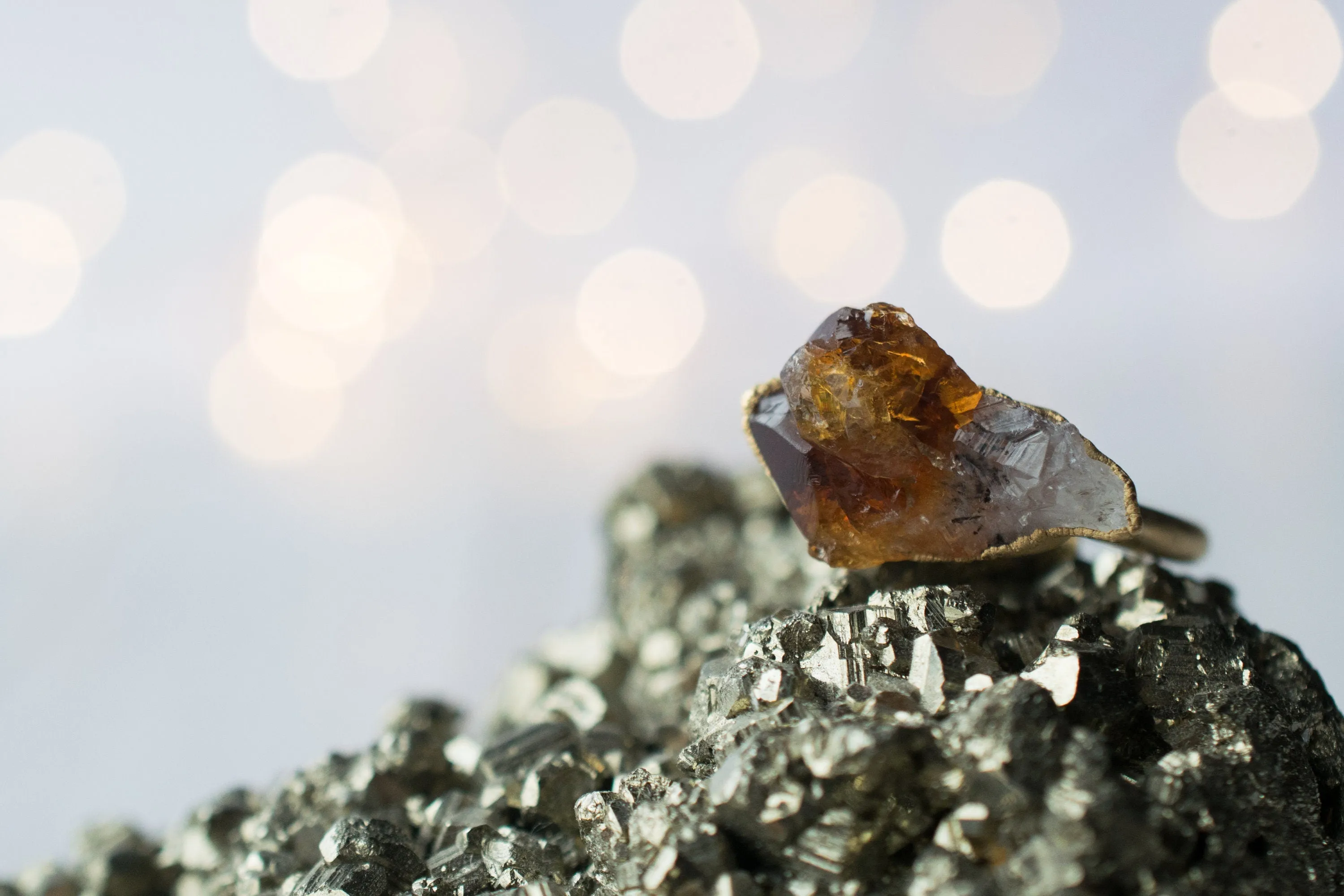 SALE Gold Citrine ring | Natural citrine ring