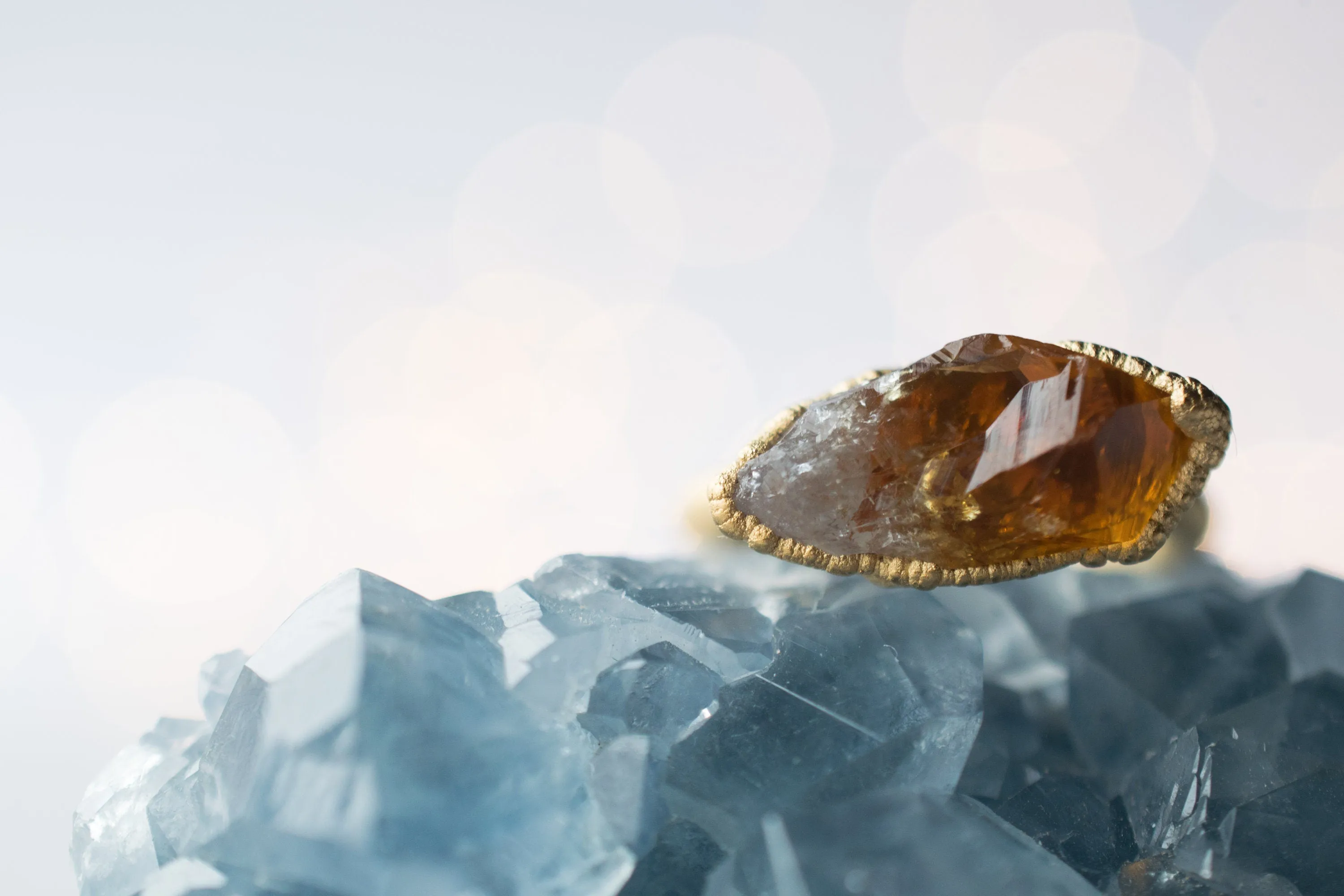 SALE Gold Citrine ring | Natural citrine ring