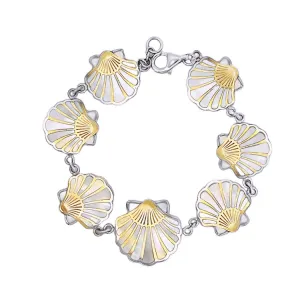 Scallop Shell Bracelet, Sterling