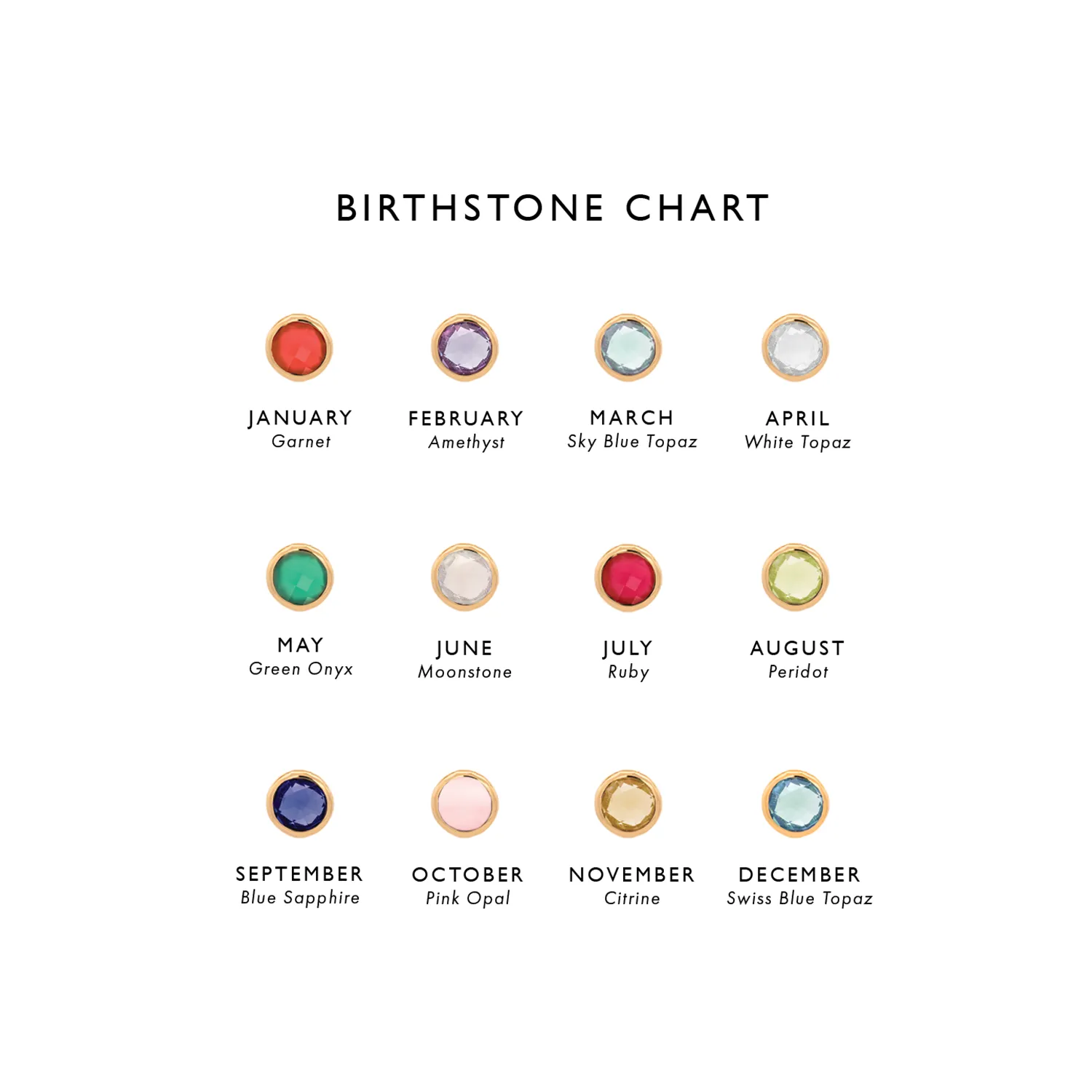 Silver Birthstone Necklace