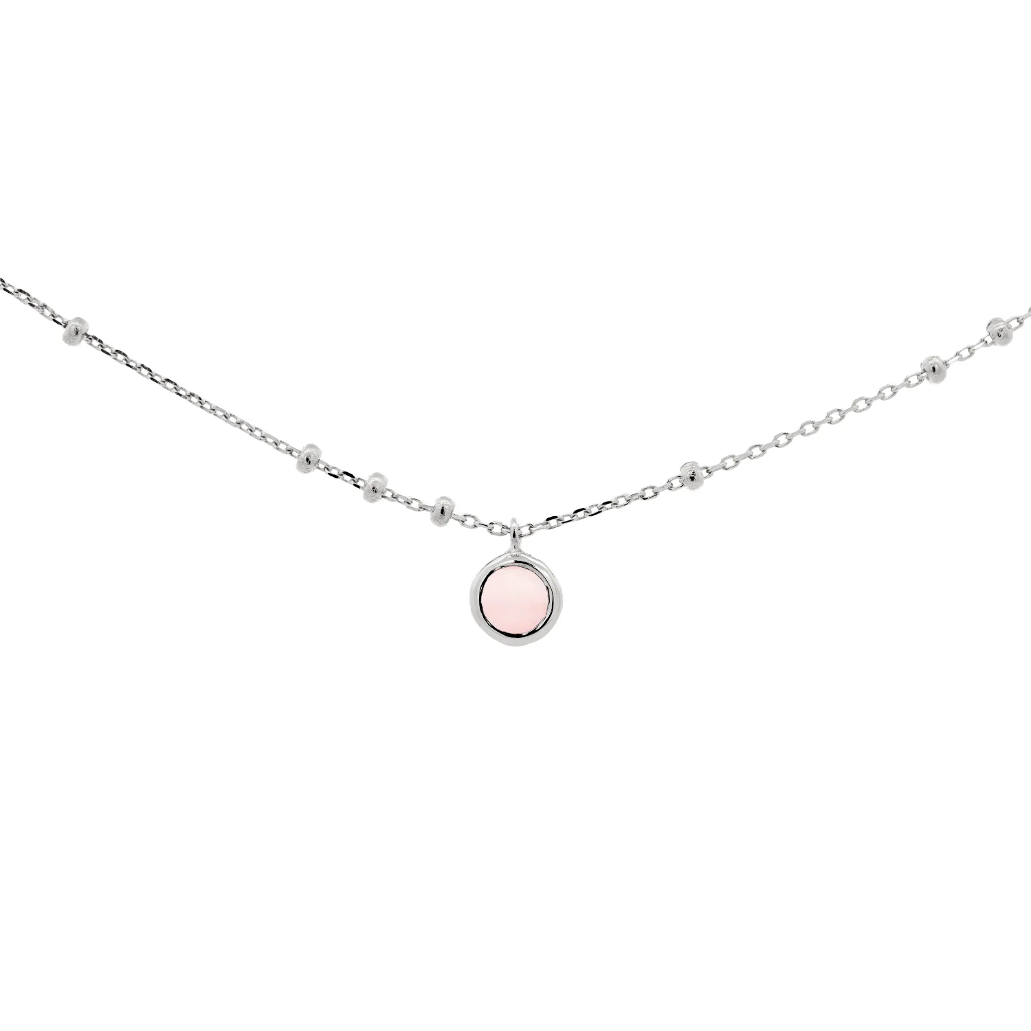 Silver Birthstone Necklace