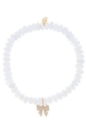 Small Bow Moonstone Bracelet