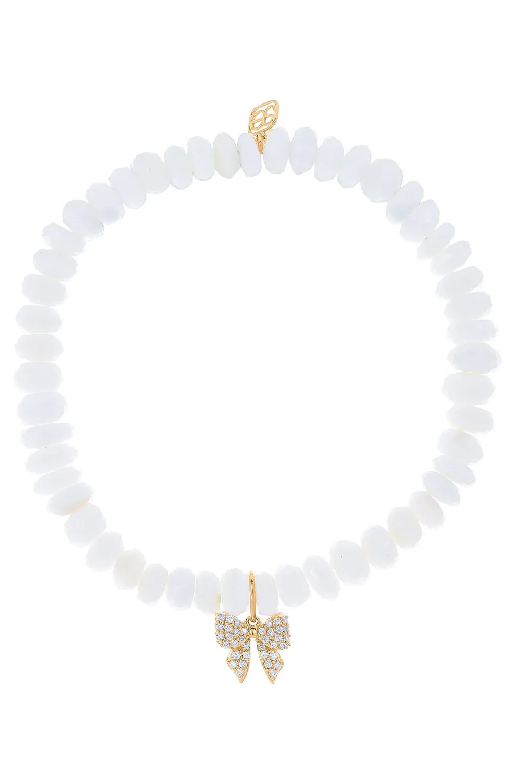 Small Bow Moonstone Bracelet