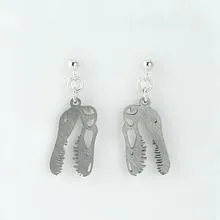 Sorcery Science Earrings: Jane T-Rex Skull