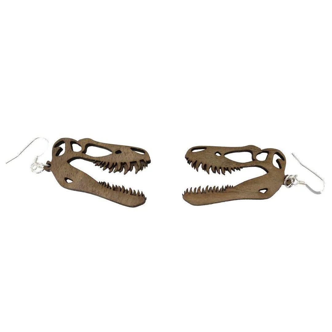 Sorcery Science Earrings: Jane T-Rex Skull