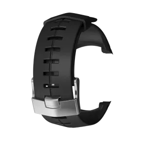 Suunto DX black silicone with silver buckle strap kit