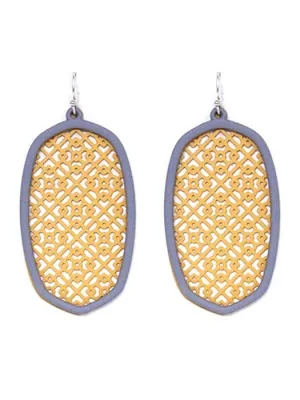 TE9574 Pattern Cut Out Dangle Earrings