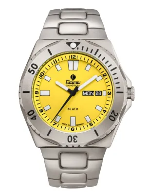 Tutima M2 Seven Seas Titanium Yellow Dial 6151-10