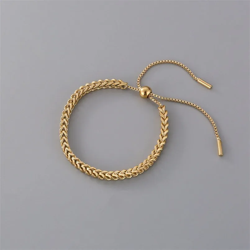 U-Shaped Horseshoe Square Buckle Rhinestone Bracelet