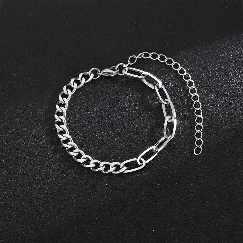 U-Shaped Horseshoe Square Buckle Rhinestone Bracelet