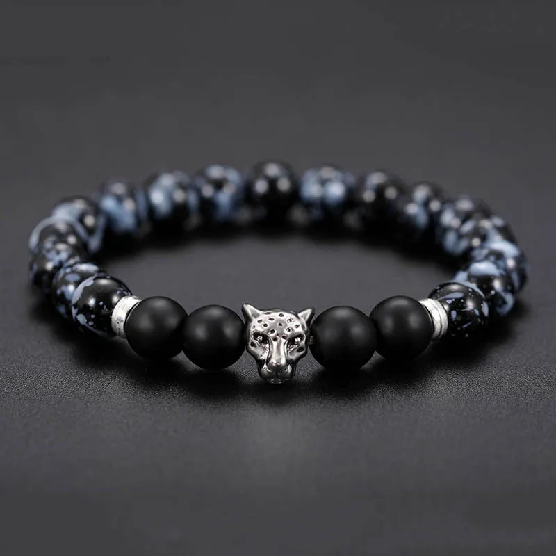 Volcanic stone frosted stone bracelet